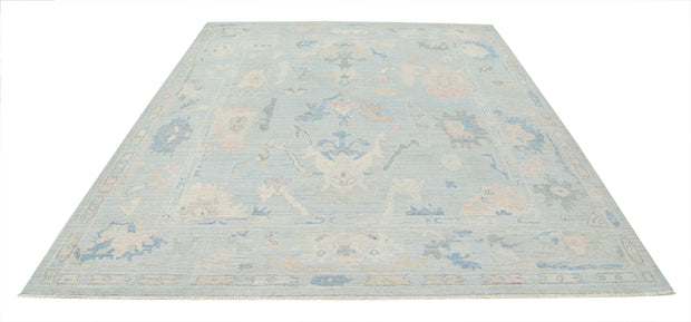 Hand Knotted Oushak Wool Rug 8' 4" x 10' 1" - No. AT49027
