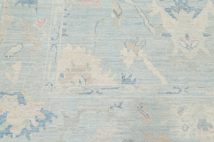 Hand Knotted Oushak Wool Rug 8' 4" x 10' 1" - No. AT49027