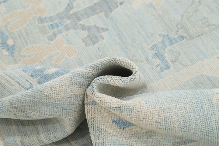 Hand Knotted Oushak Wool Rug 8' 4" x 10' 1" - No. AT49027