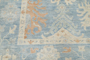 Hand Knotted Oushak Wool Rug 8' 10" x 11' 8" - No. AT12982