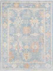 Hand Knotted Oushak Wool Rug 8' 10" x 11' 8" - No. AT12982
