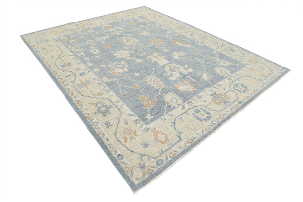 Hand Knotted Oushak Wool Rug 8' 1" x 9' 11" - No. AT30839