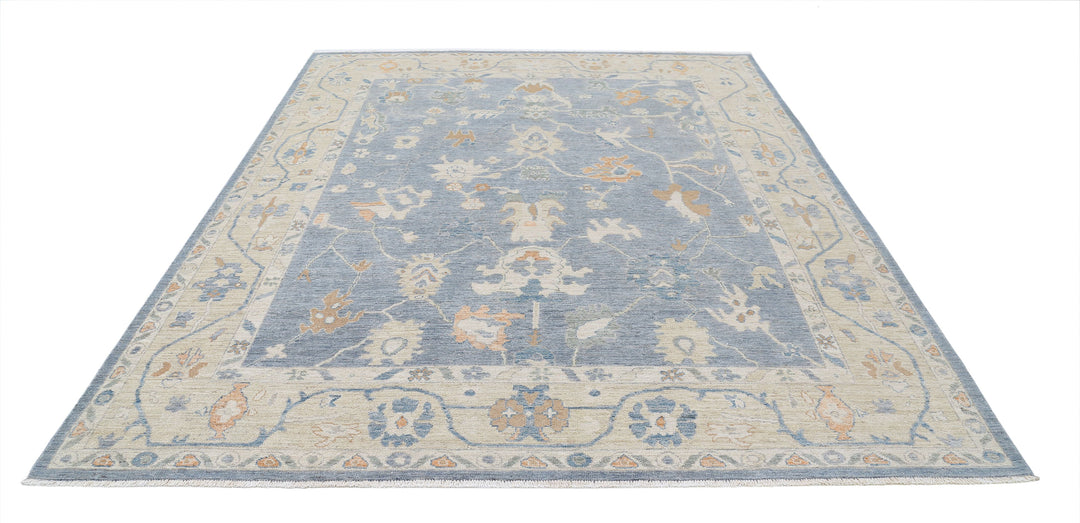Hand Knotted Oushak Wool Rug 8' 1" x 9' 11" - No. AT30839