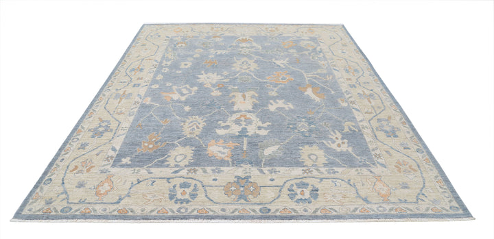 Hand Knotted Oushak Wool Rug 8' 1" x 9' 11" - No. AT30839