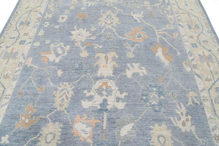 Hand Knotted Oushak Wool Rug 8' 1" x 9' 11" - No. AT30839