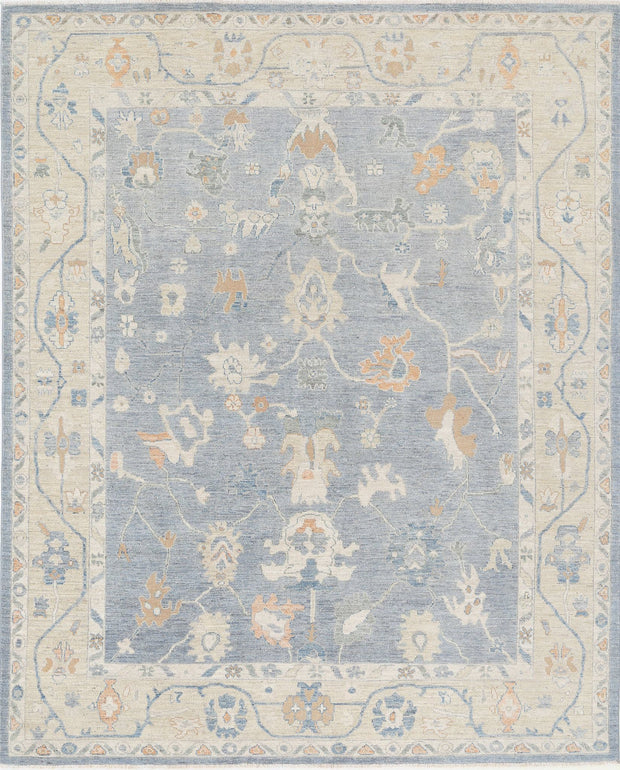 Hand Knotted Oushak Wool Rug 8' 1" x 9' 11" - No. AT30839