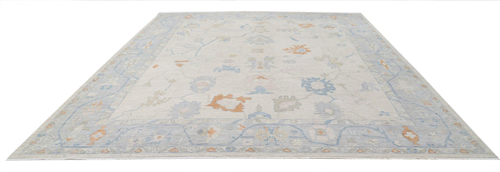 Hand Knotted Oushak Wool Rug 12' 1" x 14' 6" - No. AT22793