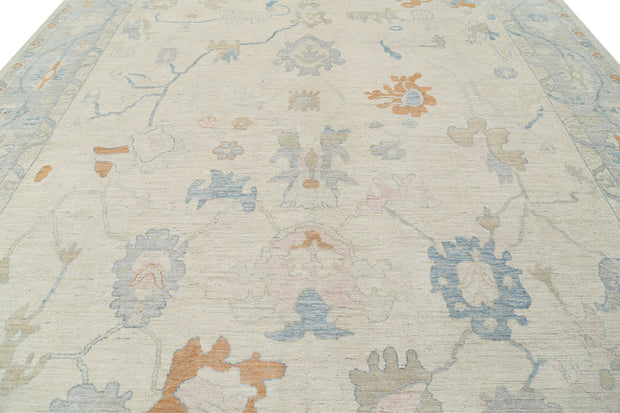 Hand Knotted Oushak Wool Rug 12' 1" x 14' 6" - No. AT22793