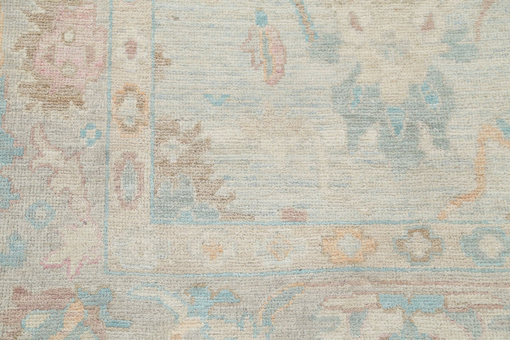 Hand Knotted Oushak Wool Rug 4' 1" x 12' 6" - No. AT30077