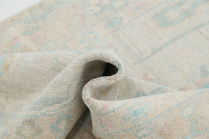 Hand Knotted Oushak Wool Rug 4' 1" x 12' 6" - No. AT30077