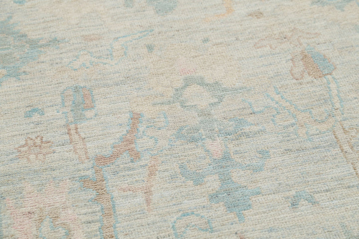 Hand Knotted Oushak Wool Rug 4' 1" x 12' 6" - No. AT30077