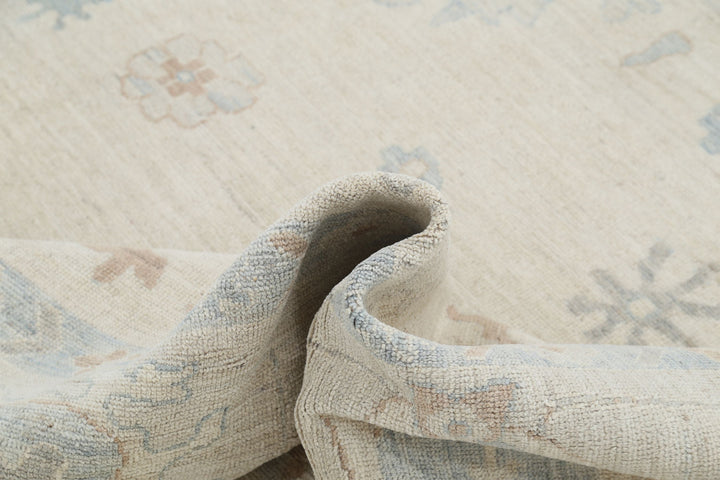 Hand Knotted Oushak Wool Rug 9' 9" x 13' 4" - No. AT44622