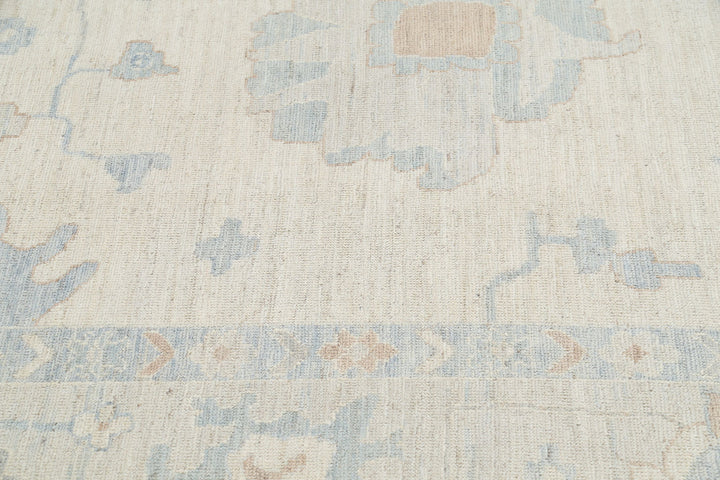 Hand Knotted Oushak Wool Rug 9' 9" x 13' 4" - No. AT44622