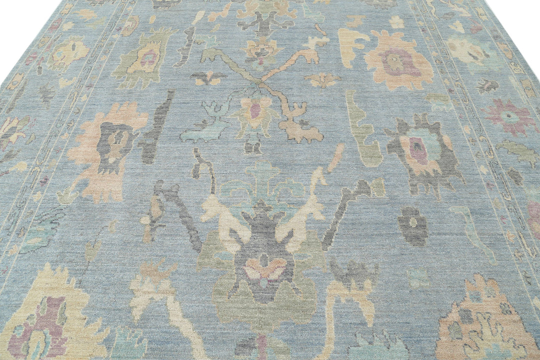 Hand Knotted Oushak Wool Rug 10' 0" x 13' 7" - No. AT35751