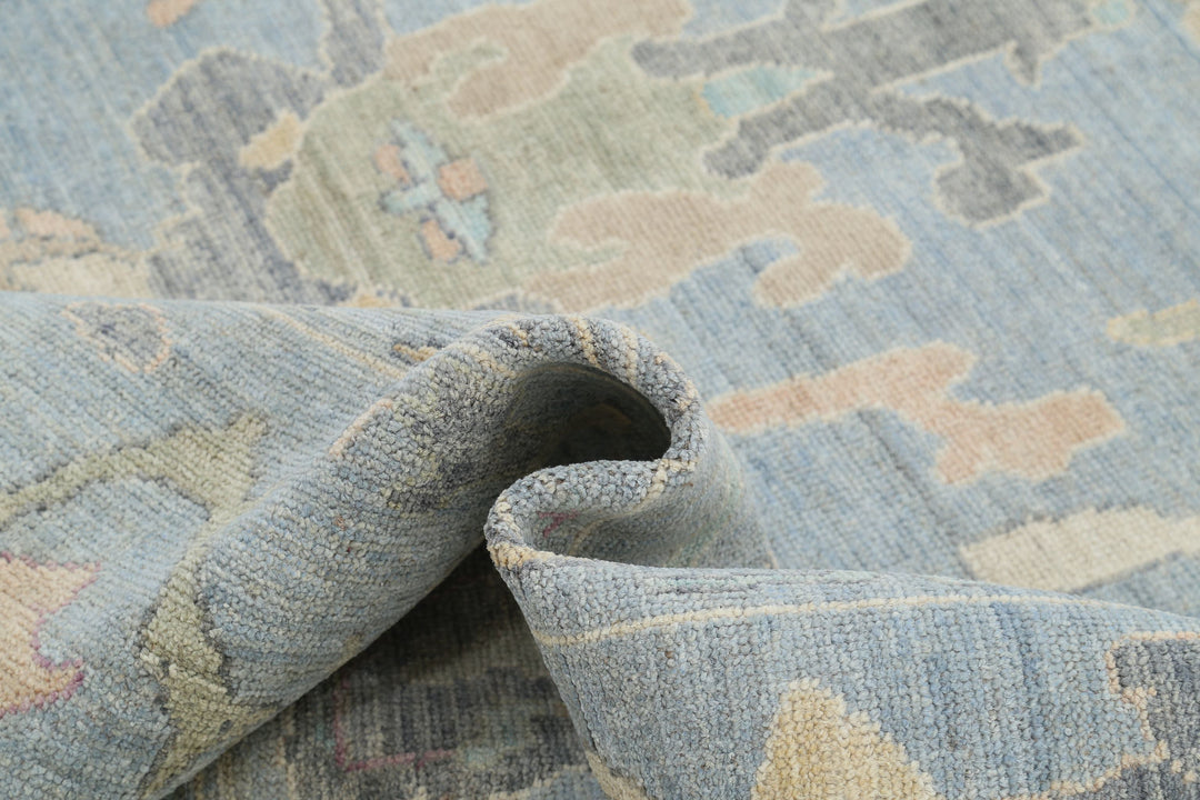 Hand Knotted Oushak Wool Rug 10' 0" x 13' 7" - No. AT35751