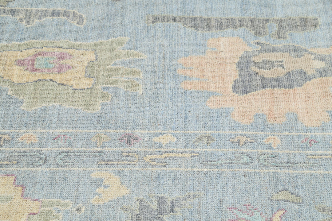 Hand Knotted Oushak Wool Rug 10' 0" x 13' 7" - No. AT35751