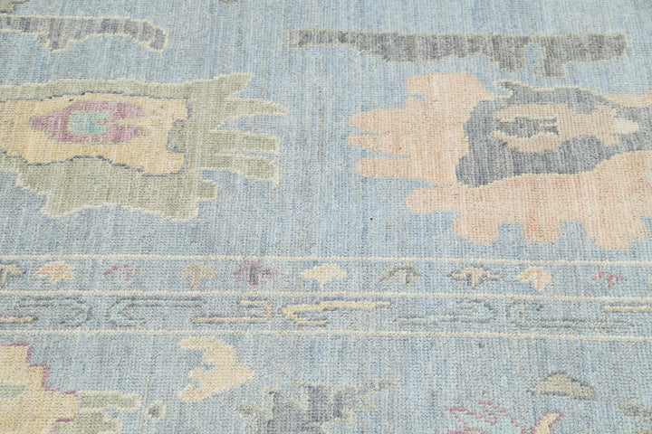 Hand Knotted Oushak Wool Rug 10' 0" x 13' 7" - No. AT35751