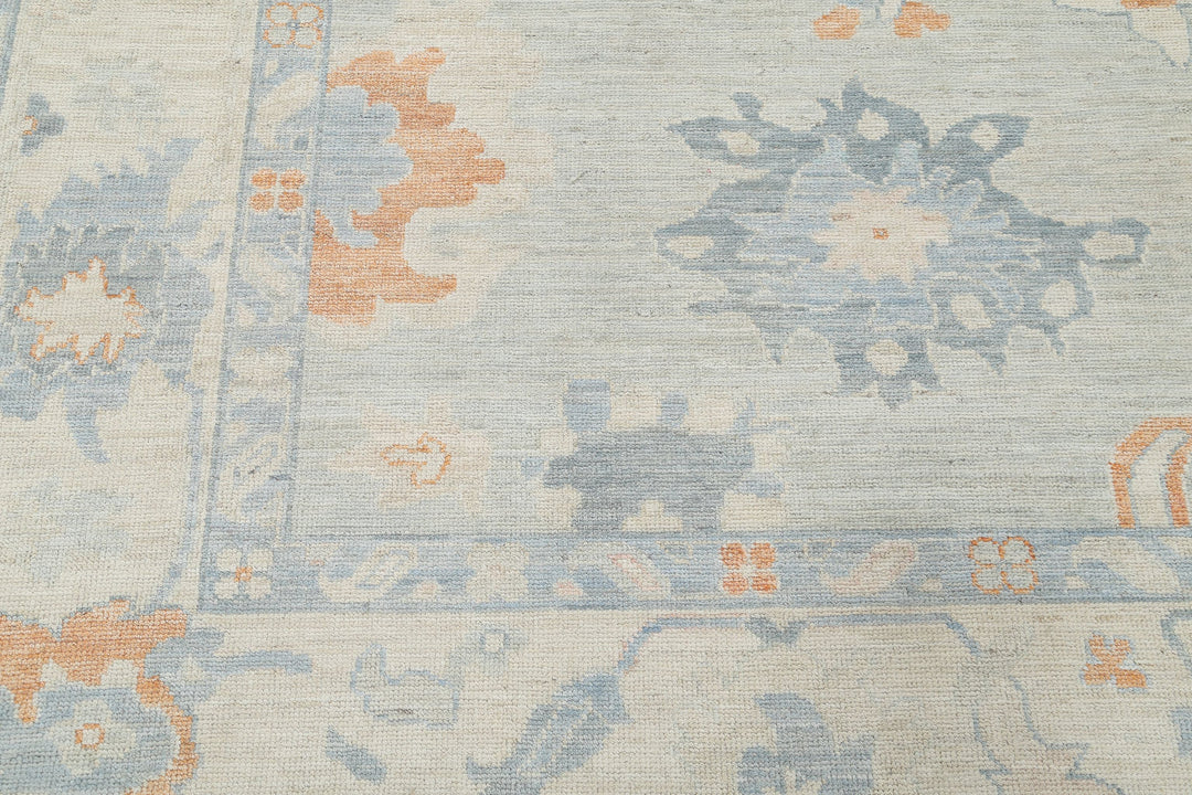 Hand Knotted Oushak Wool Rug 8' 2" x 9' 6" - No. AT44987