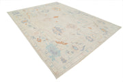Hand Knotted Oushak Wool Rug 9' 1" x 12' 0" - No. AT97512
