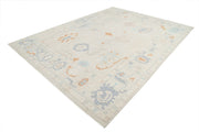 Hand Knotted Oushak Wool Rug 9' 1" x 12' 0" - No. AT97512