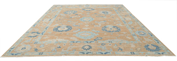 Hand Knotted Oushak Wool Rug 12' 0" x 15' 3" - No. AT93193