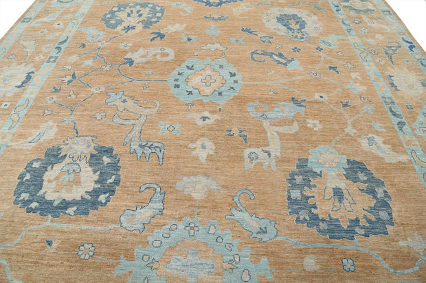Hand Knotted Oushak Wool Rug 12' 0" x 15' 3" - No. AT93193