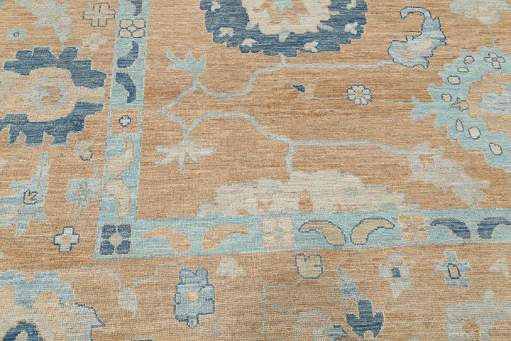 Hand Knotted Oushak Wool Rug 12' 0" x 15' 3" - No. AT93193