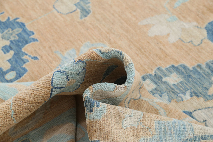 Hand Knotted Oushak Wool Rug 12' 0" x 15' 3" - No. AT93193