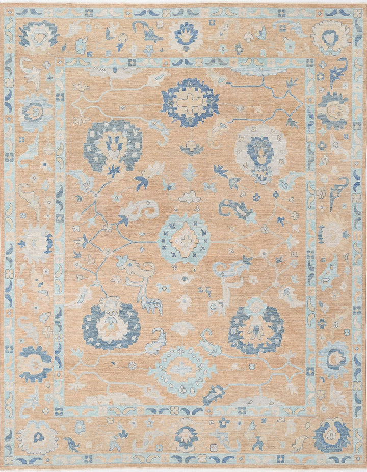 Hand Knotted Oushak Wool Rug 12' 0" x 15' 3" - No. AT93193