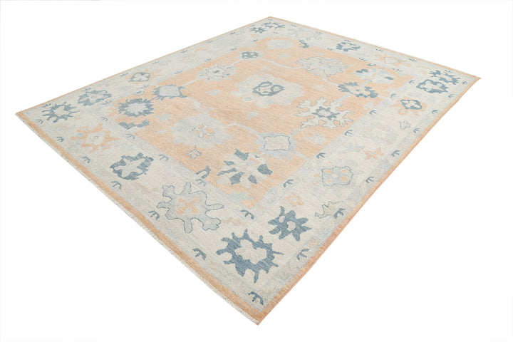 Hand Knotted Oushak Wool Rug 8' 0" x 9' 10" - No. AT17818