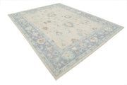 Hand Knotted Oushak Wool Rug 9' 2" x 11' 9" - No. AT16472