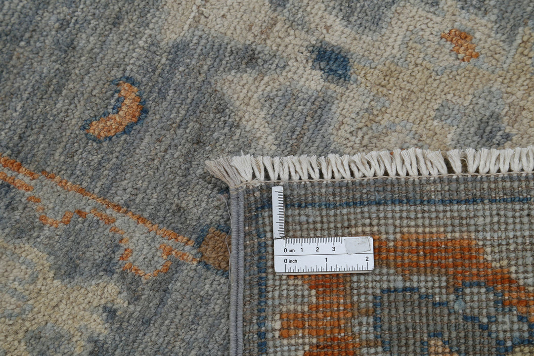 Hand Knotted Oushak Wool Rug 3' 3" x 12' 4" - No. AT53324