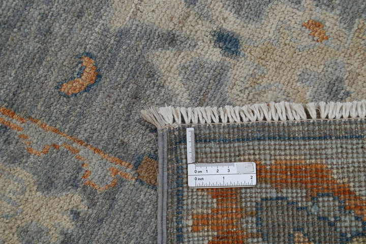 Hand Knotted Oushak Wool Rug 3' 3" x 12' 4" - No. AT53324