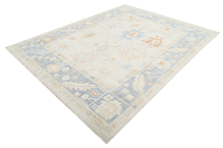 Hand Knotted Oushak Wool Rug 7' 10" x 10' 0" - No. AT76776