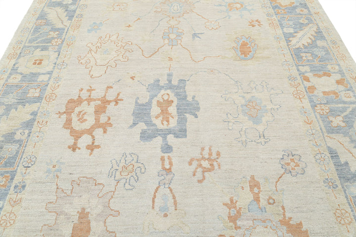 Hand Knotted Oushak Wool Rug 7' 10" x 10' 0" - No. AT76776