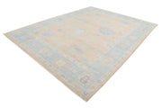 Hand Knotted Oushak Wool Rug 9' 2" x 12' 1" - No. AT40327