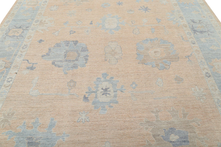 Hand Knotted Oushak Wool Rug 9' 2" x 12' 1" - No. AT40327