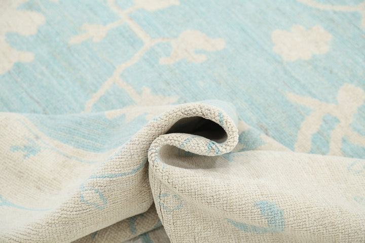 Hand Knotted Oushak Wool Rug 9' 8" x 13' 2" - No. AT36302