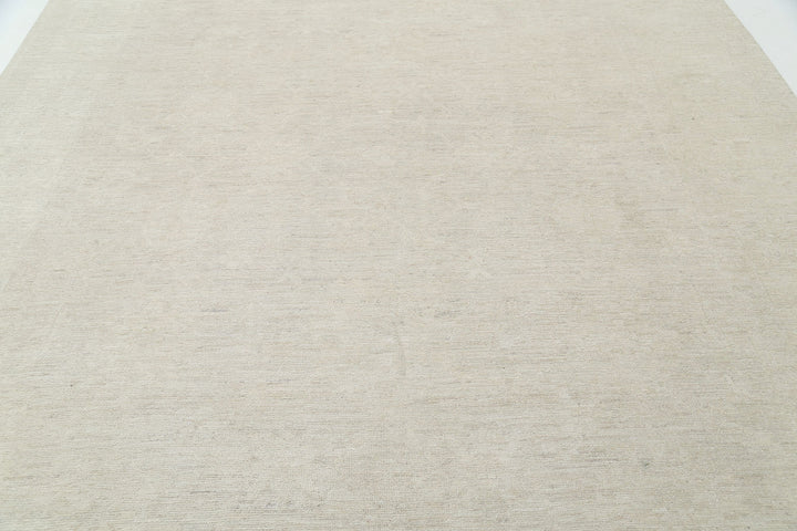 Hand Knotted Oushak Wool Rug 8' 11" x 11' 6" - No. AT18339