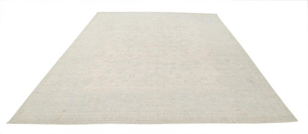 Hand Knotted Oushak Wool Rug 9' 3" x 12' 2" - No. AT80070