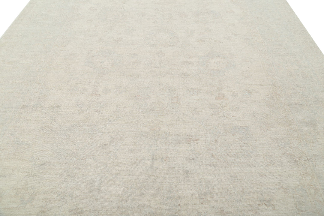 Hand Knotted Oushak Wool Rug 9' 3" x 12' 2" - No. AT80070