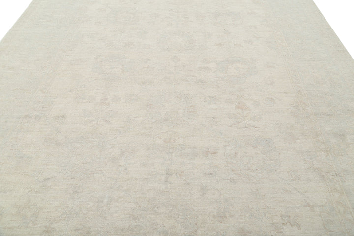 Hand Knotted Oushak Wool Rug 9' 3" x 12' 2" - No. AT80070