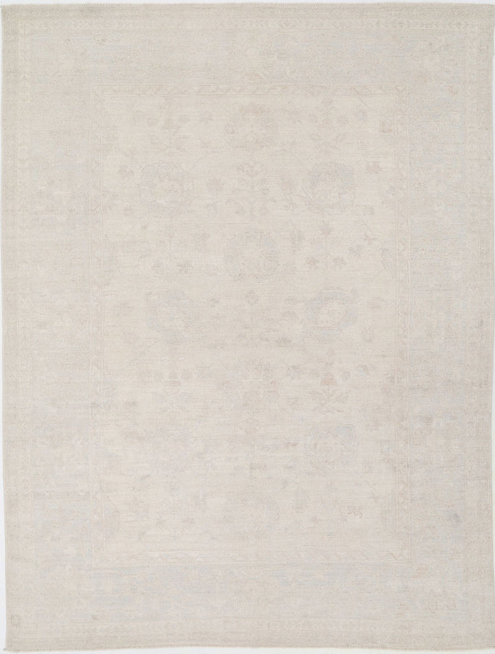 Hand Knotted Oushak Wool Rug 9' 3" x 12' 2" - No. AT80070