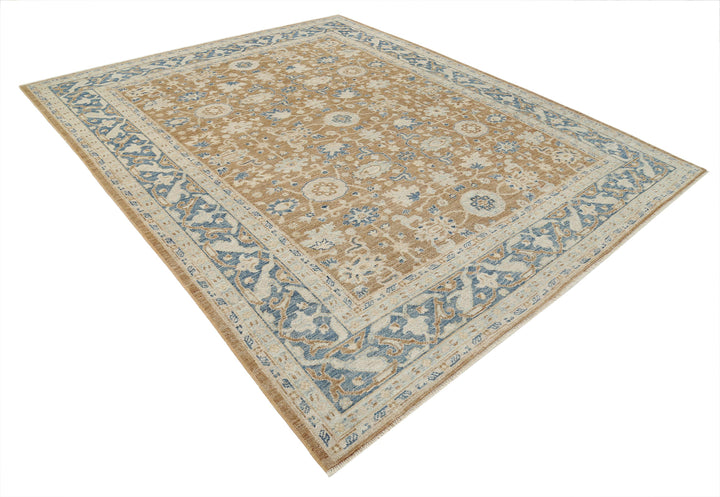 Hand Knotted Oushak Wool Rug 8' 8" x 10' 4" - No. AT59932