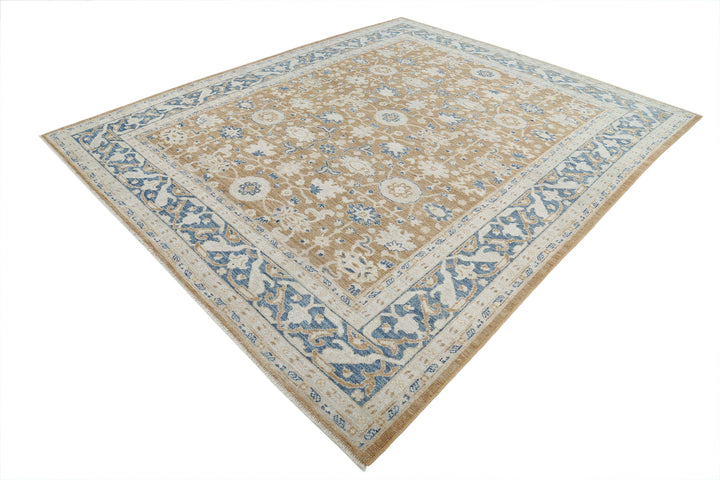 Hand Knotted Oushak Wool Rug 8' 8" x 10' 4" - No. AT59932
