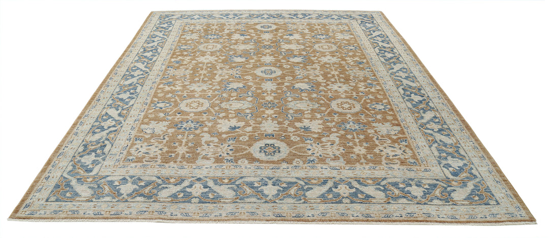 Hand Knotted Oushak Wool Rug 8' 8" x 10' 4" - No. AT59932