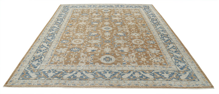 Hand Knotted Oushak Wool Rug 8' 8" x 10' 4" - No. AT59932