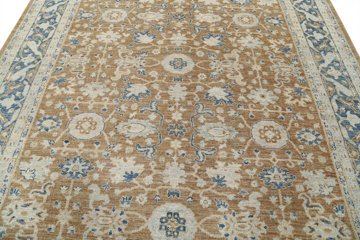 Hand Knotted Oushak Wool Rug 8' 8" x 10' 4" - No. AT59932