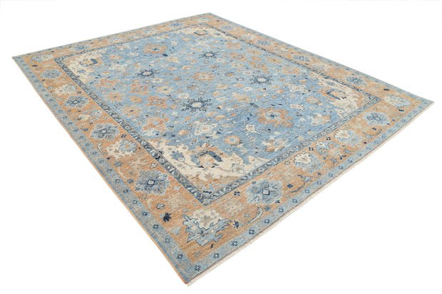Hand Knotted Oushak Wool Rug 8' 6" x 10' 4" - No. AT77383