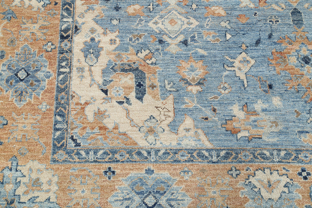 Hand Knotted Oushak Wool Rug 8' 6" x 10' 4" - No. AT77383